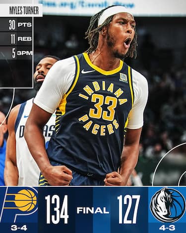 DALLAS MAVERICKS-INDIANA PACERS 127-134