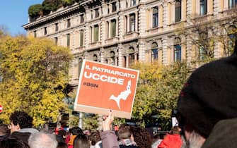 Manifestazione "Il patriarcato uccide", nella giornata internazionale per l'eliminazione della violenza contro le donne (MILANO - 2023-11-25, Alessandro Cimma) p.s. la foto e' utilizzabile nel rispetto del contesto in cui e' stata scattata, e senza intento diffamatorio del decoro delle persone rappresentate