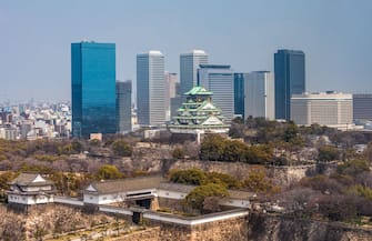 Japan,Kansai, Osaka City, Osaka Castle. (Photo by: Prisma by Dukas/Universal Images Group via Getty Images)