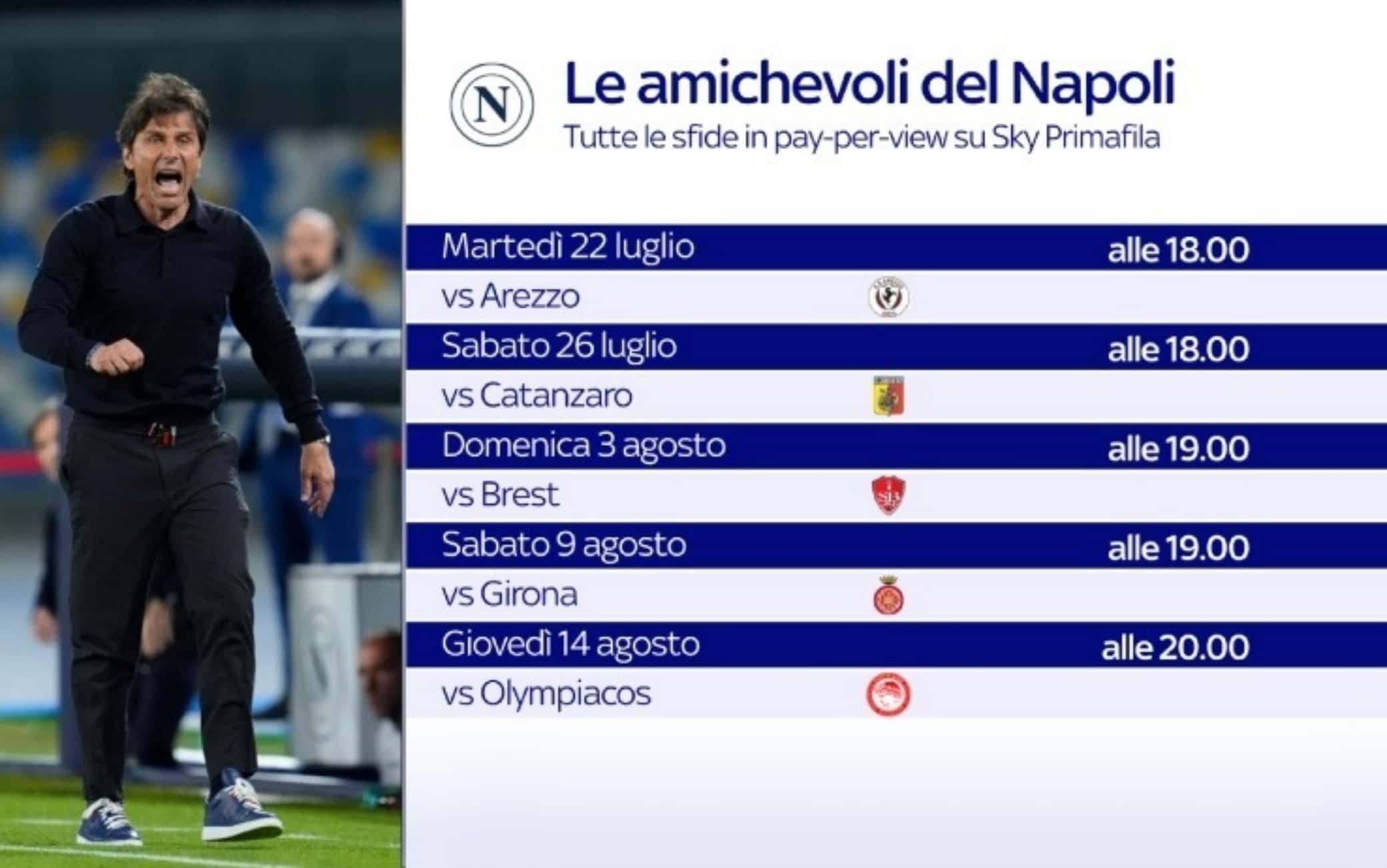 Napoli, tutti gli impegni su Sky