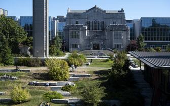 Students at the University of British Columbia Vancouver campus during the first week of classes in Vancouver, British Columbia, Canada, on Wednesday, Sept. 7, 2022. Canada needs to recruit more internationalÂ studentsÂ in fields that are facing labor shortages and make it easier for them to become permanent residents, according to Royal Bank of Canada. Photographer: Taehoon Kim/Bloomberg via Getty Images