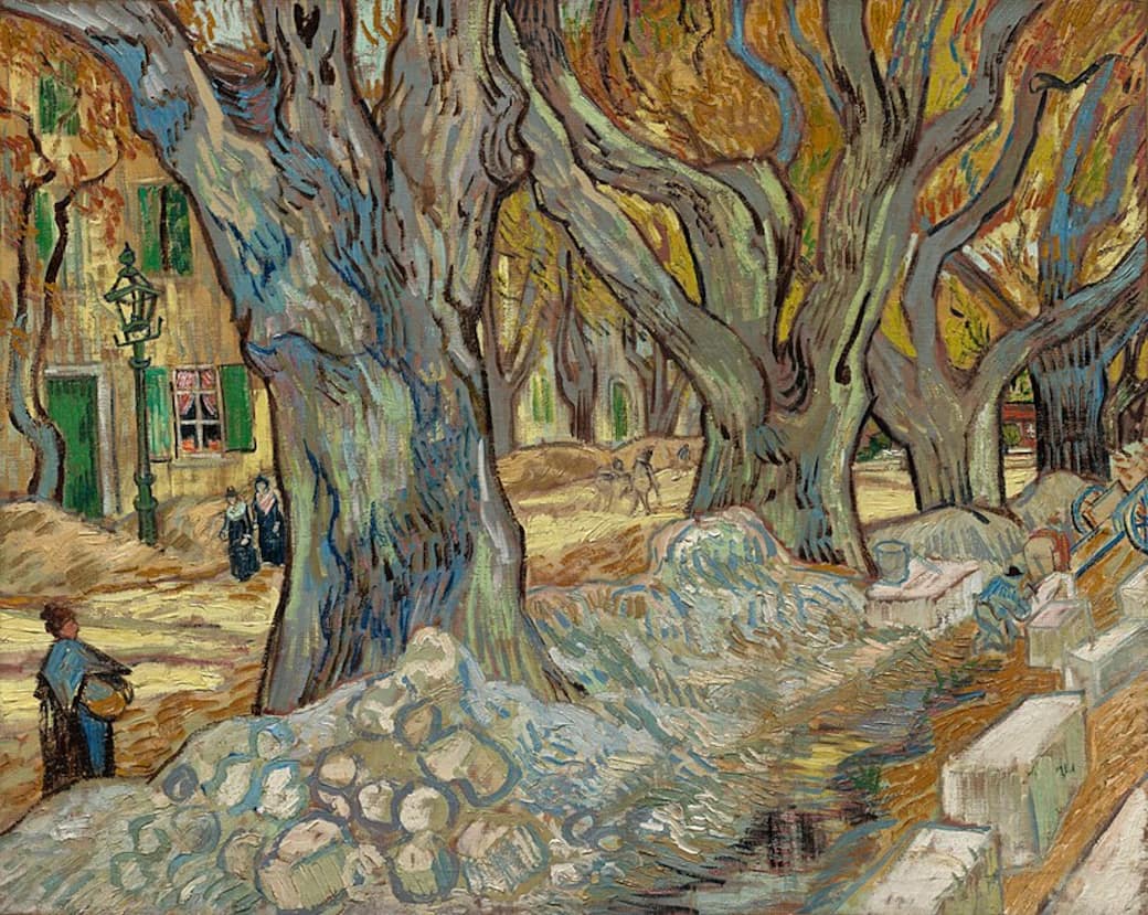 Vincent van Gogh, The Large Plane Trees (Road Menders at Saint-Rémy),1889, Cleaveland Museum of Art