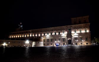 Quirinal Presidential Palace with the lights off for the environmental campaign Earth Hour organized by the World Wildlife Fund (WWF) during which non-essential lights are turned off in major cities around the world for 60 minutes to raise awareness of energy consumption and its effects on the environment and the fight against climate change, in Rome, Italy, 22 March 2025. ANSA/ANGELO CARCONI