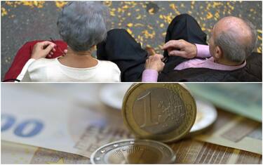 due pensionati e monete di euro