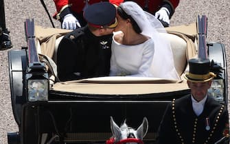 Il principe Harry e Meghan Markle durante il matrimonio