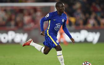 Chelsea's N'Golo Kante during the Premier League match at the Brentford Community Stadium, Brentford
Picture by Daniel Hambury/Focus Images/Sipa USA 
16/10/2021