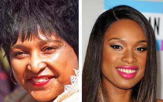 (FILE PHOTO) In this composite image a comparison has been made between Winnie Madikizela-Mandela (L) and actress Jennifer Hudson. Jennifer Hudson played Winnie Madikizela-Mandela in a 2011 film biopic about the wife of Nelson  Mandela  entitled 'Winnie.' ***LEFT IMAGE*** SOUTH AFRICA - MARCH 1995:  Winnie Madikizela-Mandela looks on in 1995 in South Africa. (Photo by Oryx Media Archive/Gallo Images/Getty Images)  ***RIGHT IMAGE*** LOS ANGELES, CA - NOVEMBER 20:  Singer Jennifer Hudson arrives at the 2011 American Music Awards held at Nokia Theatre L.A. LIVE on November 20, 2011 in Los Angeles, California.  (Photo by Jason Merritt/Getty Images)