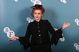 LONDON, ENGLAND - JANUARY 26: Helena Bonham Cart during the BFI Preview of "Nolly" at BFI Southbank on January 26, 2023 in London, England. (Photo by Eamonn M. McCormack/Getty Images)