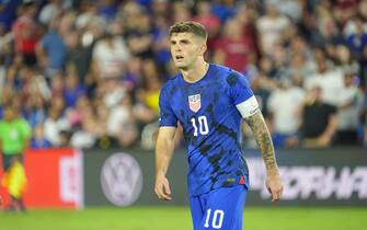 Orlando, Florida, March 27, 2023,  USA Captain Christian Pulisic #10 in the second half during the CONCACAF Nations League Match at Exploria Stadium.  (Photo by Marty Jean-Louis/Sipa USA)