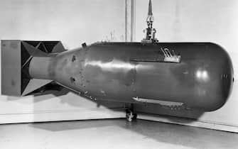 UNITED STATES - MARCH 07:  A replica of Little Boy, the atomic bomb that was dropped from the B-29 �Enola Gay� aeroplane on to Hiroshima on 6 August 1945.  (Photo by SSPL/Getty Images)