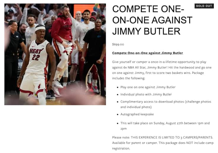 Il camp di Jimmy Butler