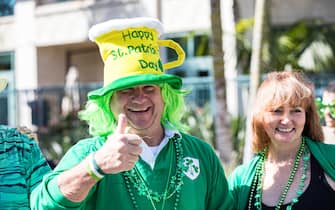 SAN DIEGO, CALIFORNIA - MARCH 16: Mike Lipski watches the St. Patrick's Day Parade and Irish Festival at Balboa Park on March 16, 2024 in San Diego, California. (Photo by Daniel Knighton/Getty Images)