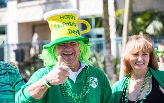 SAN DIEGO, CALIFORNIA - MARCH 16: Mike Lipski watches the St. Patrick's Day Parade and Irish Festival at Balboa Park on March 16, 2024 in San Diego, California. (Photo by Daniel Knighton/Getty Images)