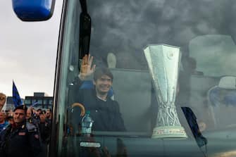Atalanta returns after the victory in Europa League, Marten de Roo  during  Atalanta returns after the victory in the UEFA Europa League, Football Europa League match in Bergamo, Italy, May 23 2024