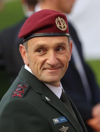 epa10409194 New Chief of General Staff of the Israeli Defence Forces, Herzi Halevi during a change of command honor guard ceremony at the Ministry of Defense headquarters in the Kriya base in Tel Aviv, Israel, 16 January 2023. Herzi Halevi has been promoted from the rank of Major-General to the one of Lieutenant-General and sworn during a festive ceremony in presence of Prime Minister Benjamin Netanyahu. Halevi replaced ex Lieutenant-General Aviv Kochavi who retired after four years as the head of the Israel Defence Forces (IDF) and 40 years as soldier.  EPA/ABIR SULTAN