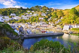 A summer view overlooking the pretty fishing village of Polperro in south east Cornwall. (Photo by: Chris Harris/UCG/Universal Images Group via Getty Images)