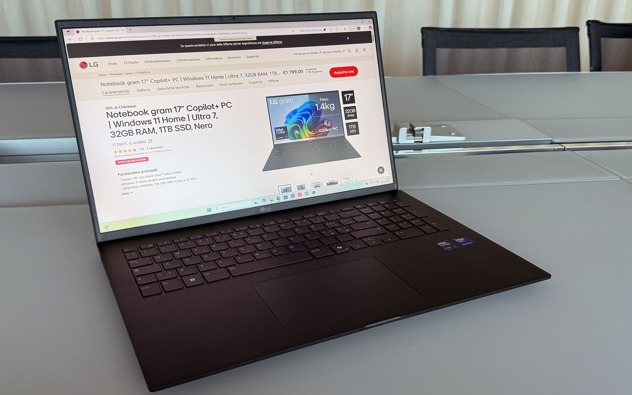 LG gram AI 2025: recensione caratteristiche impressioni prezzo Sky