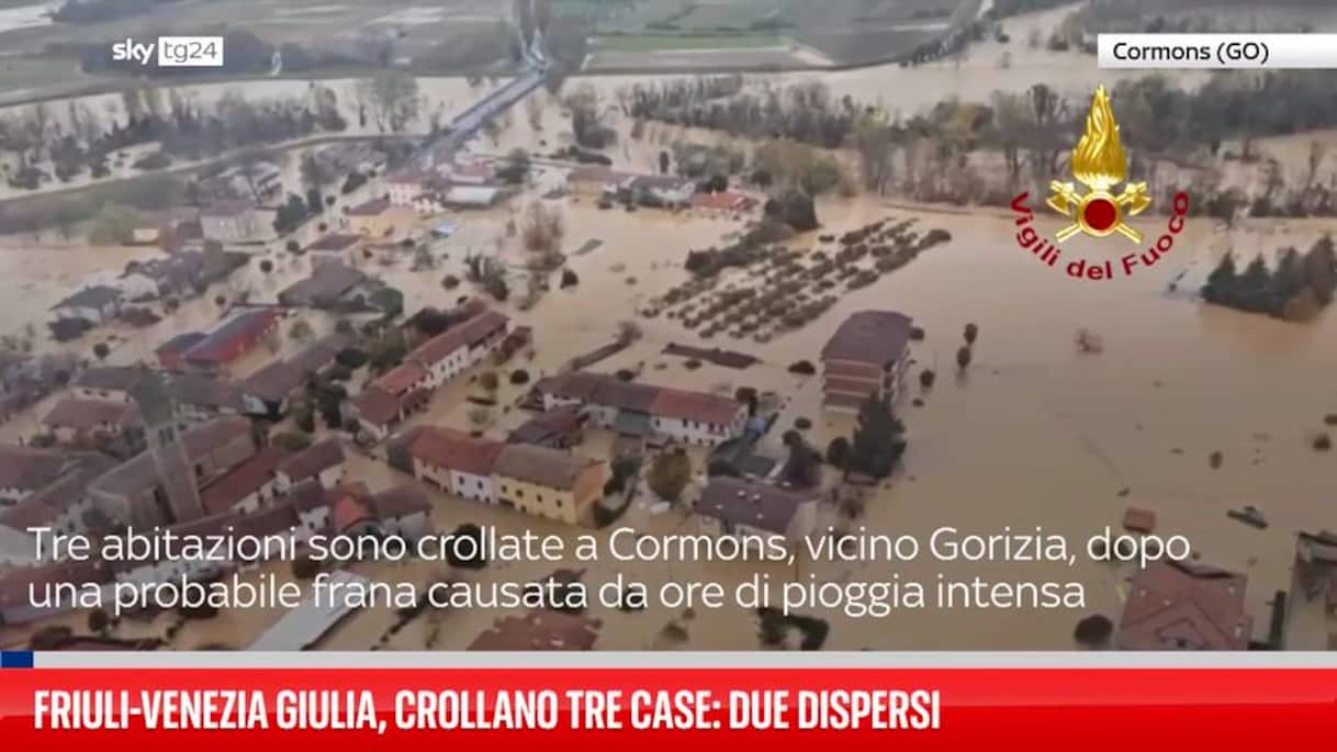 Friuli Venezia Giulia, crollano tre case: due dispersi