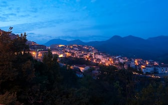 Aieta, district of Cosenza, Calabria, Italy, Europe, view of the village