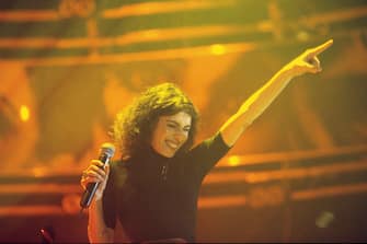 Italian pop soul singer Giorgia Todrani (known as Giorgia) performing, Rome, Italy, 2008. (Photo by Luciano Viti/Getty Images)