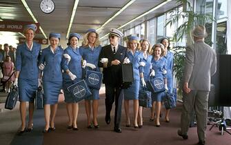 Aug 02, 2002; Los Angeles, CA, USA; Actor Tom Hanks as FBI agent Hanratty and LEONARDO DICAPRIO as Frank Abagnale engage in a game of cat and mouse in the movie 'Catch Me if You Can.'
Mandatory Credit: Photo by Amblin Entertainment/ZUMA Press.
(�) Copyright 2002 by Courtesy of Amblin Entertainment