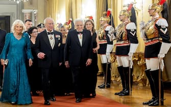 Roma- Il Presidente della Repubblica Sergio Mattarella e il Re Carlo III in occasione del pranzo di Stato, oggi 9 aprile 2015.
(Foto di Paolo Giandotti - Ufficio Stampa per la Stampa e la Comunicazione della Presidenza della Repubblica)