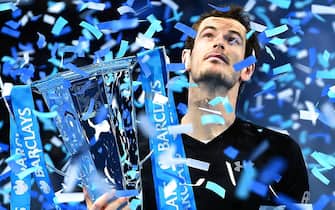 epa05660574 YEARENDER 2016 NOVEMBER
Britain's Andy Murray celebrates following his win over Novak Djokovic of Serbia in the Men's singles final match at the ATP World Tour Finals tennis tournament at the O2 Arena in London, Britain, 20 November 2016.  EPA/Andy Rain