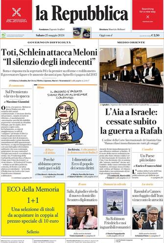 Rassegna stampa 25 maggio