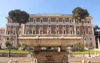 Rome, Italy - April 22 2023: Palazzo del Viminale, Ministry of the Interior of the Italian Republic headquarters