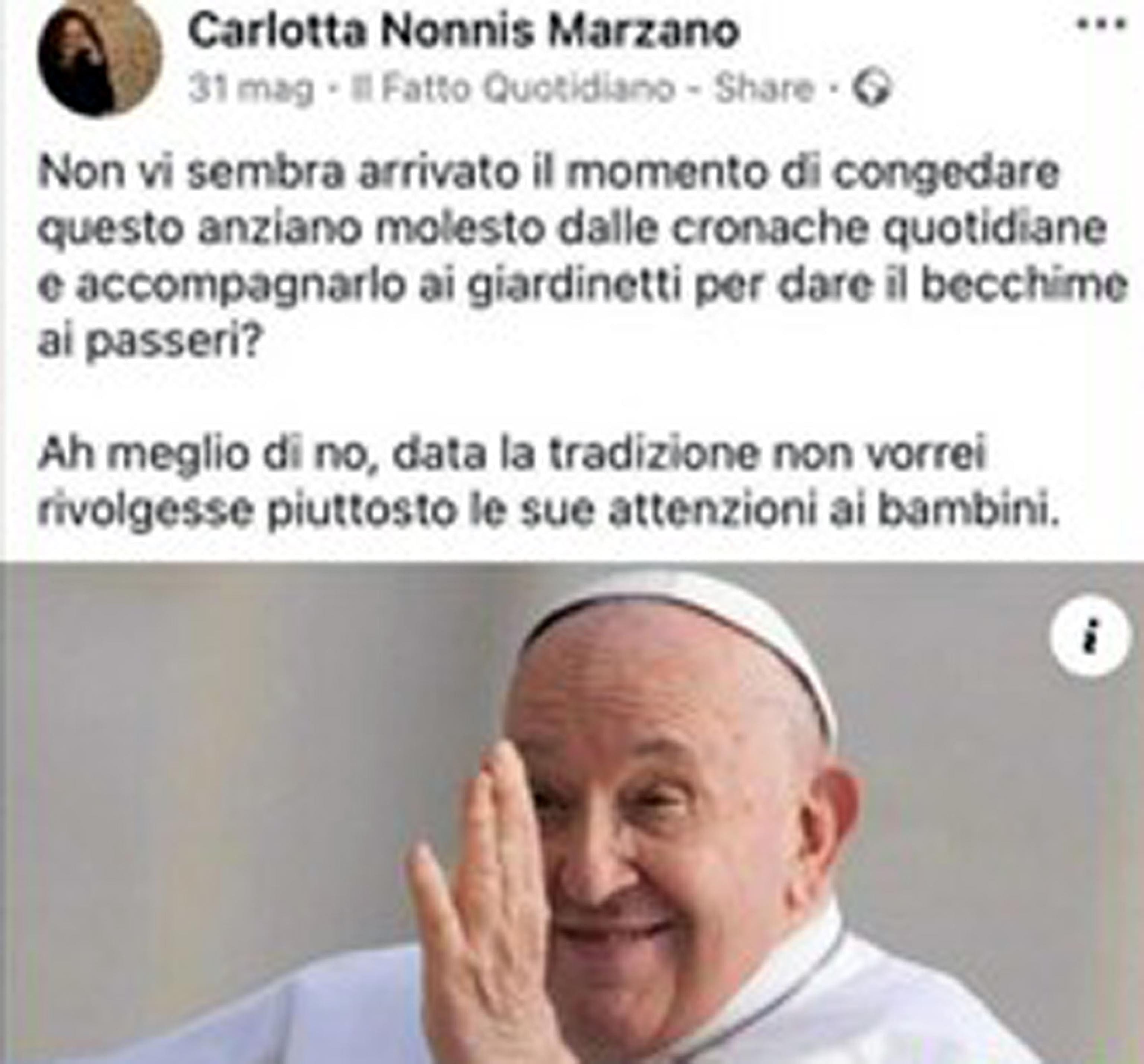 L'assessora Carlotta Nonnis Marzano, nominata ieri dal sindaco di Bari, Vito Leccese, ha deciso di rinunciare alle deleghe dopo le polemiche per alcuni suoi post social, uno in particolare contro il Papa. "In queste ore - spiega il sindaco Leccese - si è scatenata una polemica politica sulle dichiarazioni rese, in passato, su un social network, dalla dottoressa Nonnis Marzano, da me indicata come assessora nella nuova giunta. Voglio innanzitutto chiarire che non condivido, nei toni e nei contenuti, i post cui le polemiche si riferiscono ma che, d'altra parte, si tratta pur sempre di libere manifestazioni del pensiero".
+++ATTENZIONE LA FOTO NON PUO' ESSERE PUBBLICATA O RIPRODOTTA SENZA L'AUTORIZZAZIONE DELLA FONTE DI ORIGINE CUI SI RINVIA+++ NPK +++