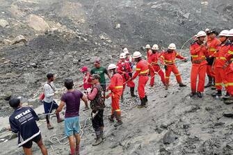 MYANMAR ACCIDENT LANDSLIDE JADE MINE
