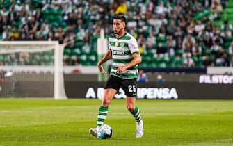 Goncalo Inacio from Sporting seen in action during the Liga Bwin football match between Sporting and Benfica at Estadio Jose Alvalade.
Final score: Sporting 0:2 Benfica.