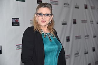 SANTA MONICA, CA - FEBRUARY 19:  Honoree Carrie Fisher attends the US-Ireland Aliiance's Oscar Wilde Awards event at J.J. Abrams' Bad Robot on February 19, 2015 in Santa Monica, California.  (Photo by Alberto E. Rodriguez/Getty Images for  US-IRELAND ALLIANCE)