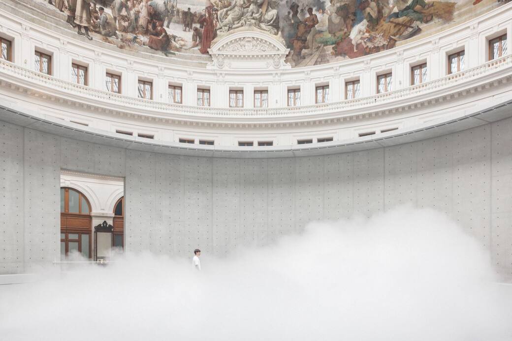 Fujiko Nakaya, #Cloud07156, 2026 Bourse de Commerce – Pinault Collection, Paris, 2026 © Tadao Ando Architect & Associates, Niney et Marca Architectes, agence Pierre-Antoine Gatier. Photo : Florent Michel / 11h45 / Pinault Collection