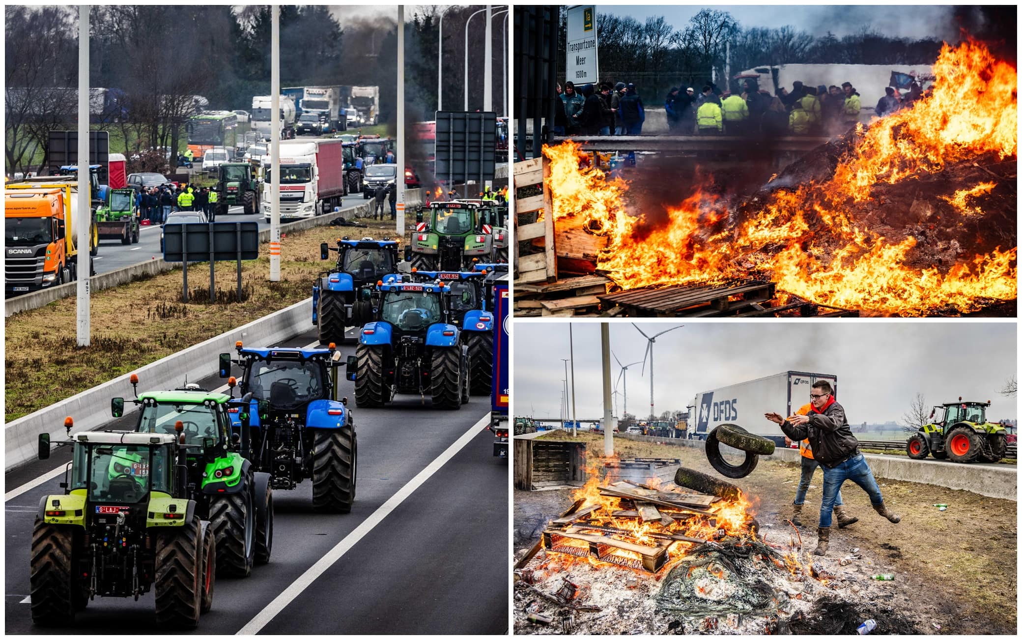 Le proteste degli agricoltori tra Olanda e Belgio