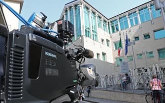 Una veduta esterna del tribunale di Bergamo dove si svolge l'udienza del processo per l'omicidio di Yara Gambirasio, 3 luglio 2015.
ANSA/PAOLO MAGNI