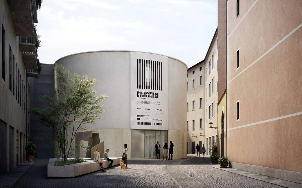 Concorso per la riqualificazione dell’ex Cinema Corso di Vicenza. Render del progetto degli studi ALTRALINEA S.R.L. e SPARCH S.R.L