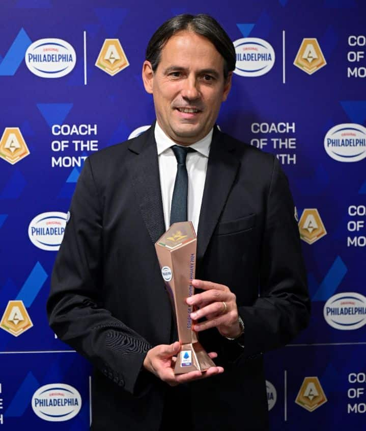 Inzaghi premiato come allenatore del mese di gennaio