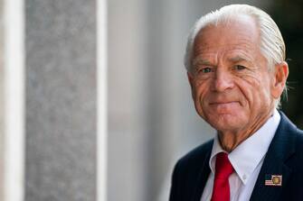 epa10846218 Peter Navarro, former advisor to former US president Donald J. Trump, arrives for his contempt of Congress trial at the E. Barrett Prettyman United States Courthouse  in Washington, DC, USA, 07 September 2023. Closing arguments are scheduled to get underway in Navarro's criminal trial over failure to comply with a congressional subpoena connected to the January 6 riot.  EPA/SHAWN THEW