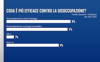 Grafiche Quorum/YouTrend per Sky TG24 sul lavoro