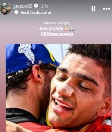 Il messaggio social di Bagnaia
