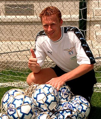 19990719-FORMELLO (ROMA)-SPR: CALCIO: ALLENAMENTO LAZIO.   L'attaccante Kennet Andersson, nuovo acquisto della Lazio, fotografato a Formello dove stamane si e' svolta una seduta di allenamento della squadra.       C.Onorati / ANSA / li