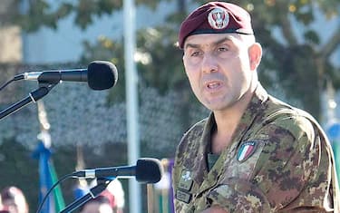 A file picture released on 23 August 2023 of Brigade General Roberto Vannacci during his command of the Military Parachuting Brigade "Folgore" in 2016, in Pisa, Italy. Vannacci, 55, a former paratrooper commander has been replaced as head of the military geographical institute over his self-published book The World Back To Front, which slams gays, Jews, migrants, environmentalists and feminists among others, but insists he has not been removed by Defence Minister Guido Crosetto, a heavyweight in Premier Giorgia Meloni's rightwing Brothers of Italy (FdI9 party.
ANSA/Fabio Muzzi