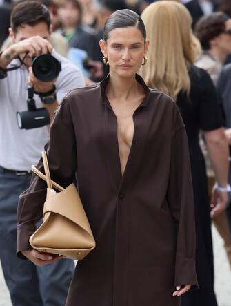Bianca Balti arrives to Ferragamo fashion show during the Milan Fashion Week Womenswear Spring/Summer 2024 on September 23, 2023 in Milan, Italy. Photo by Marco Piovanotto/ABACAPRESS.COM