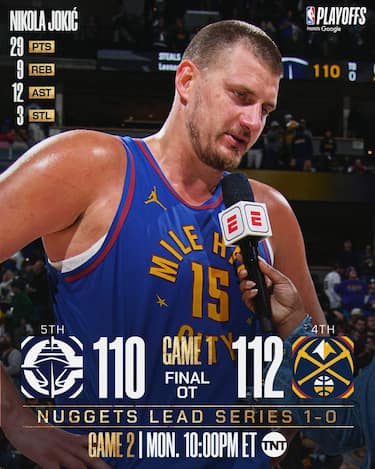 DENVER NUGGETS-LA CLIPPERS GARA-1 112-110 (OT) (serie 1-0)