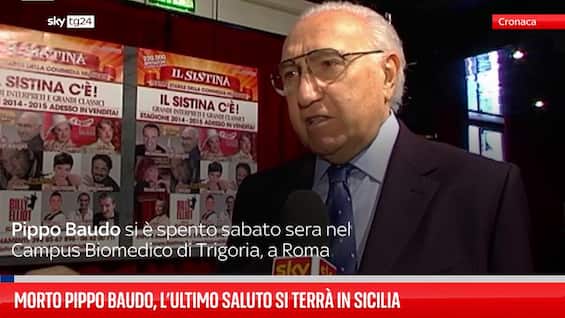morto pippo baudo l8217ultimo saluto si terr224 in sicilia