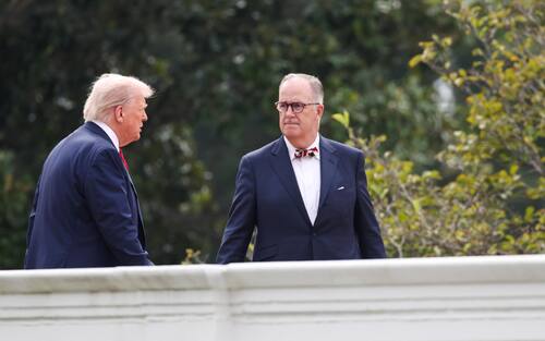 epa12284460 US President Donald J. Trump (L), with architect James McCrery (R), tours the roof at the White House in Washington, DC, USA 05 August 2025. President Trump has announced the construction of a new ballroom addition of approximately 90,000 total square feet of ornately designed and carefully crafted space, with a seated capacity of 650 people.  EPA/SAMUEL CORUM / POOL