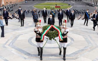 Il presidente della Repubblica Sergio Mattarella durante la festa della Repubblica