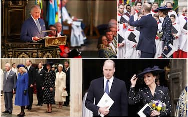 La famiglia reale inglese nel primo Commonwealth Day di re Carlo III