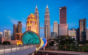 The Saloma Link Bridge in Kuala Lumpur, Malaysia